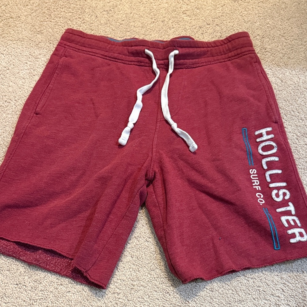 Hollister Men's Burgundy Athletic Shorts Size XS